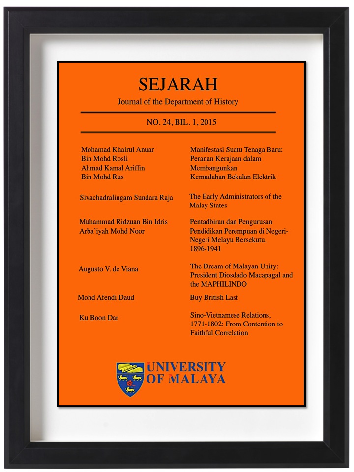 					View Vol. 24 No. 1 (June) (2015): SEJARAH
				
